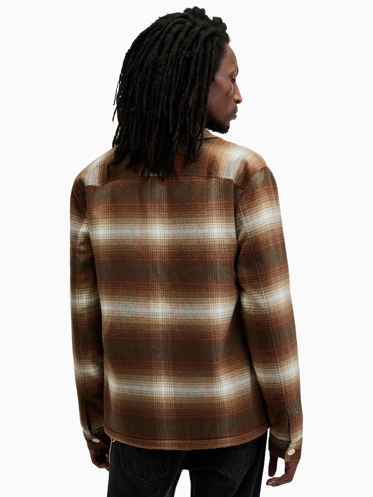 AllSaints Brown Ormond Jacket - Image 5 of 6