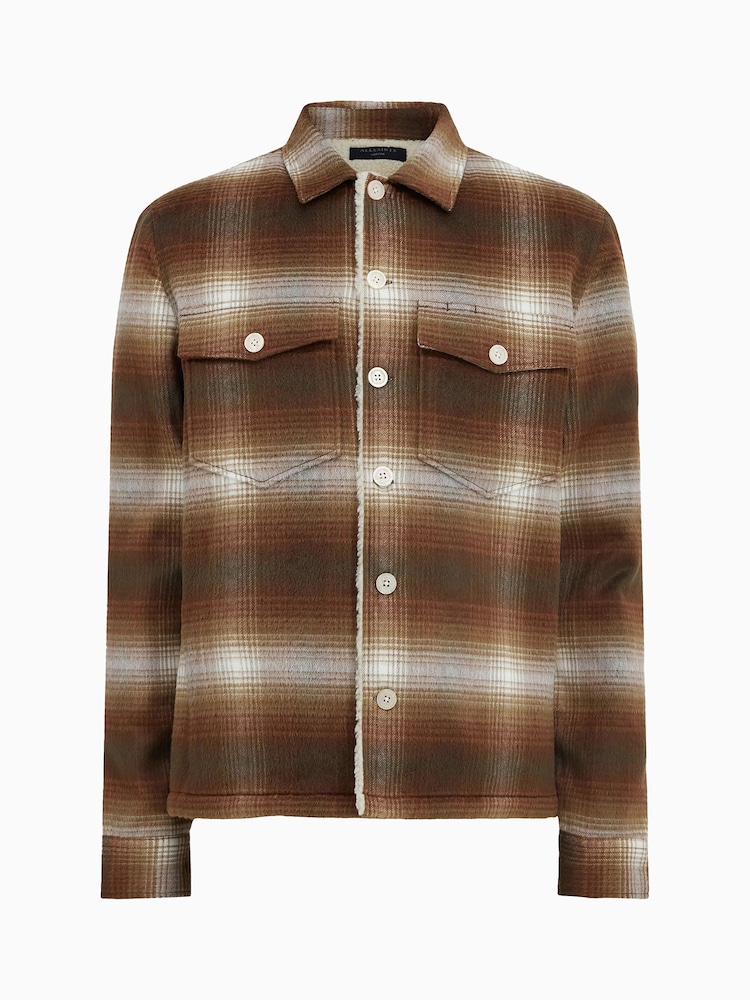 AllSaints Brown Ormond Jacket - Image 6 of 6