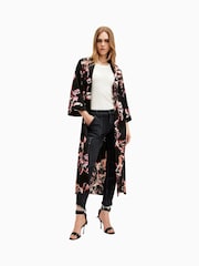 AllSaints Black/Pink Carine Kimono - Image 2 of 7