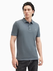AllSaints Blue Reform Short Sleeve Polo Shirts 2 Pack - Image 2 of 7