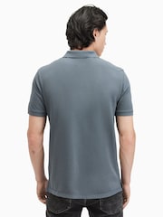 AllSaints Blue Reform Short Sleeve Polo Shirts 2 Pack - Image 7 of 7