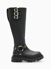 AllSaints Black Jade Biker Boots - Image 1 of 6