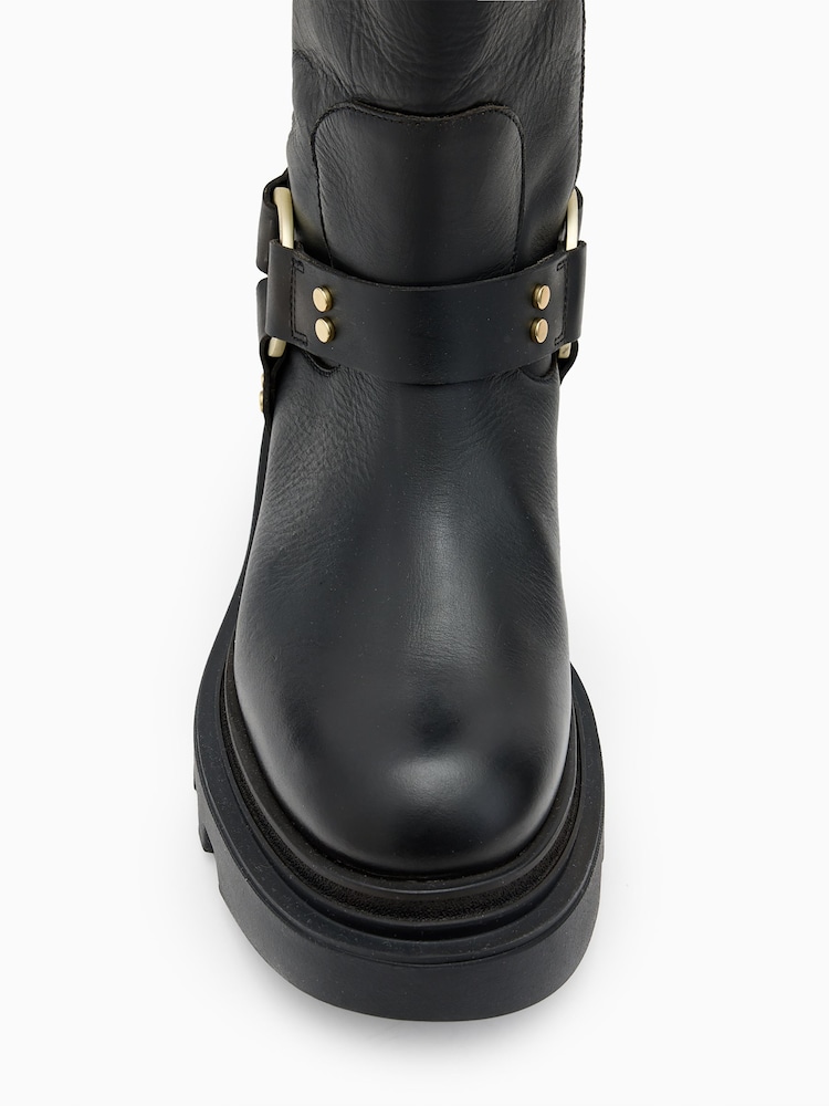 AllSaints Black Jade Biker Boots - Image 2 of 6