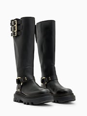 AllSaints Black Jade Biker Boots - Image 3 of 6