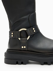 AllSaints Black Jade Biker Boots - Image 4 of 6
