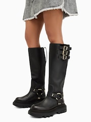 AllSaints Black Jade Biker Boots - Image 6 of 6