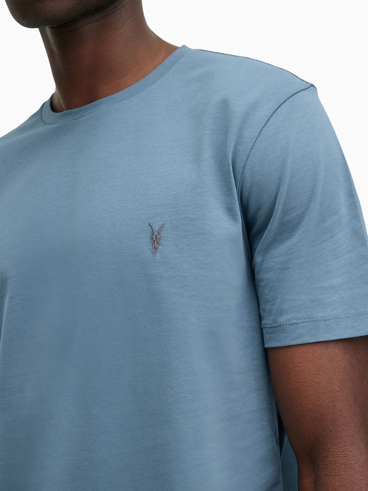 AllSaints Grey Brace Short Sleeve Crew T-Shirts 3 Pack - Image 4 of 8