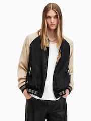 AllSaints Black Rev Tour Bomber Jacket - Image 1 of 6