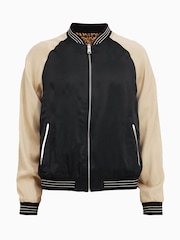 AllSaints Black Rev Tour Bomber Jacket - Image 6 of 6