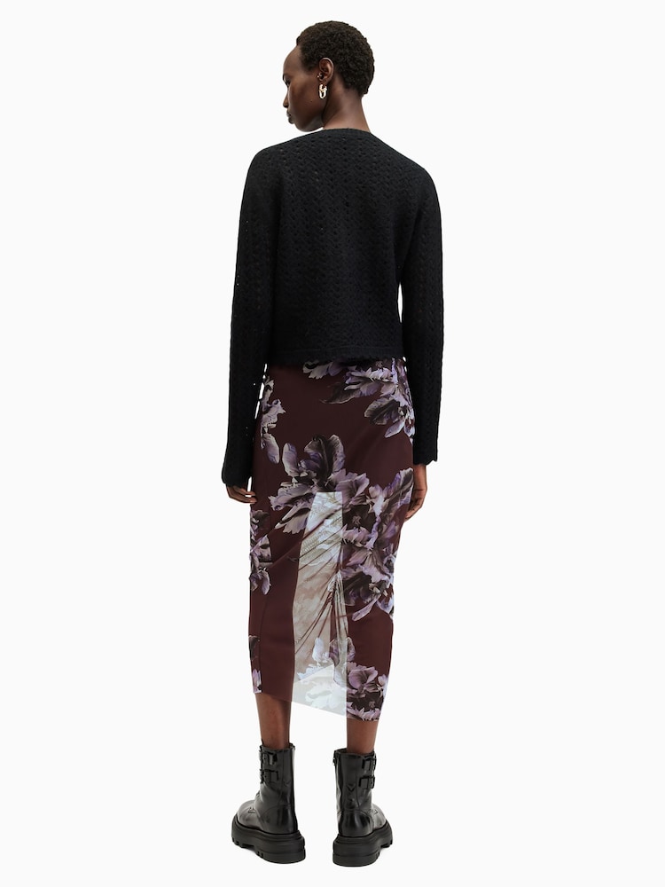 AllSaints Red Nora Skirt - Image 2 of 8