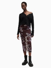 AllSaints Red Nora Skirt - Image 3 of 8