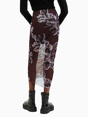 AllSaints Red Nora Skirt - Image 4 of 8
