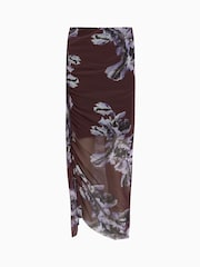 AllSaints Red Nora Skirt - Image 8 of 8