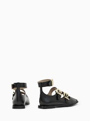 AllSaints Black Susan Buckle Shoes - Image 3 of 6