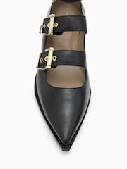 AllSaints Black Susan Buckle Shoes - Image 4 of 6