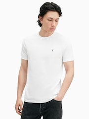 AllSaints Green Brace Short Sleeve Crew T-Shirts 3 Pack - Image 4 of 8