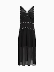 AllSaints Black Zita Dress - Image 7 of 7
