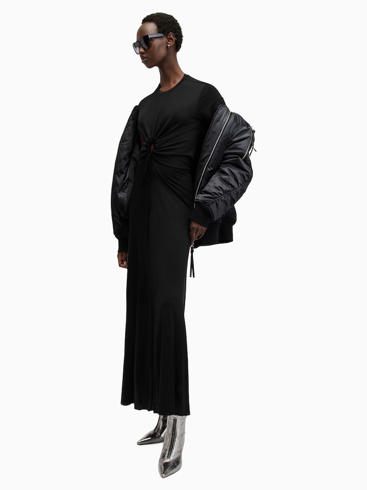 AllSaints Black Xylia Dress - Image 1 of 7