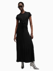 AllSaints Black Xylia Dress - Image 3 of 7