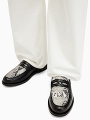AllSaints Grey Harmon Loafers - Image 6 of 6