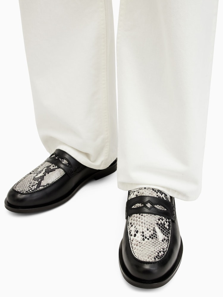 AllSaints Grey Harmon Loafers - Image 6 of 6