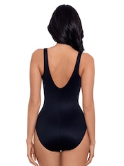 Miraclesuit Tummy Control Zip Fronted Vive Black Swimsuit - Image 2 of 4