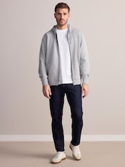 Ice Grey Signature Soft Touch Modal Zip Through Hoodie - Image 2 of 7