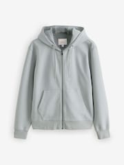 Ice Grey Signature Soft Touch Modal Zip Through Hoodie - Image 5 of 7