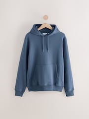 Stål Blå - Vanlig passform Rich Jersey Fabric Huvtröja - Bild 6 av 8