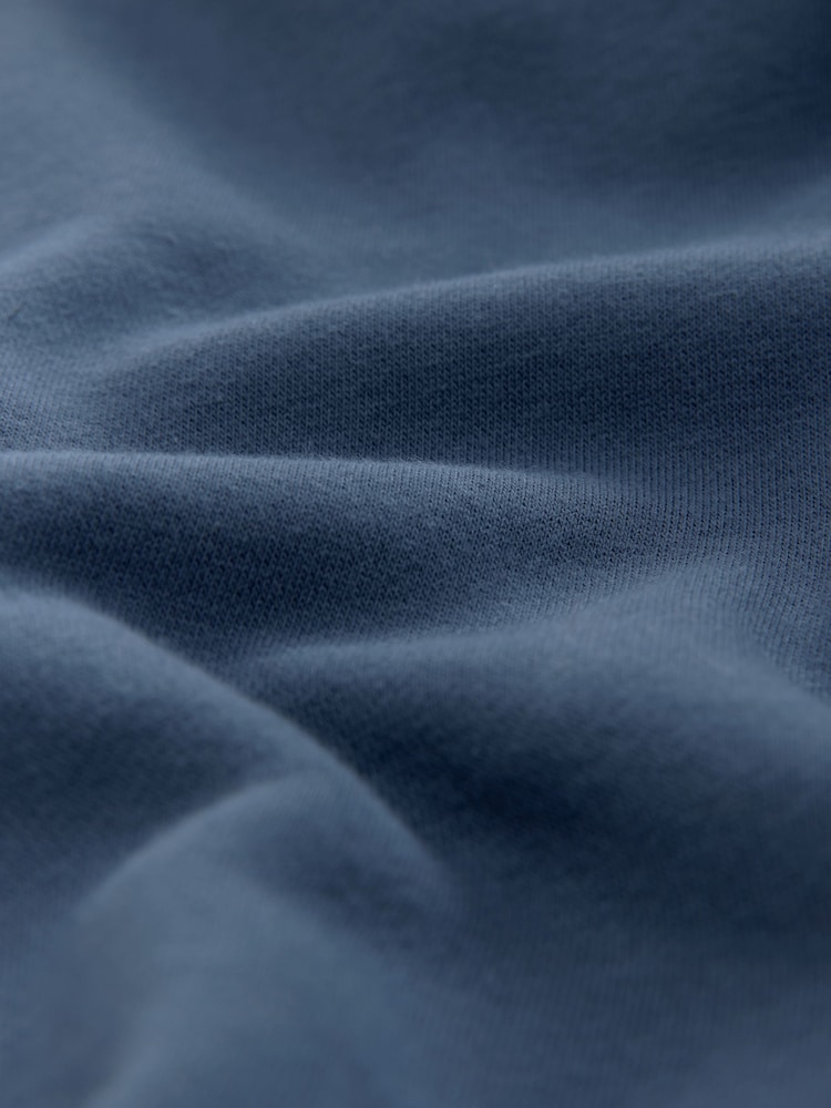 Stål Blå - Vanlig passform Rich Jersey Fabric Huvtröja - Bild 8 av 8