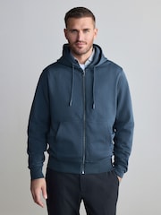 Blue Signature Soft Touch Modal Zip Through Hoodie - Image 2 of 7