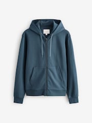 Blue Signature Soft Touch Modal Zip Through Hoodie - Image 5 of 7