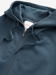 Blue Signature Soft Touch Modal Zip Through Hoodie - Image 6 of 7