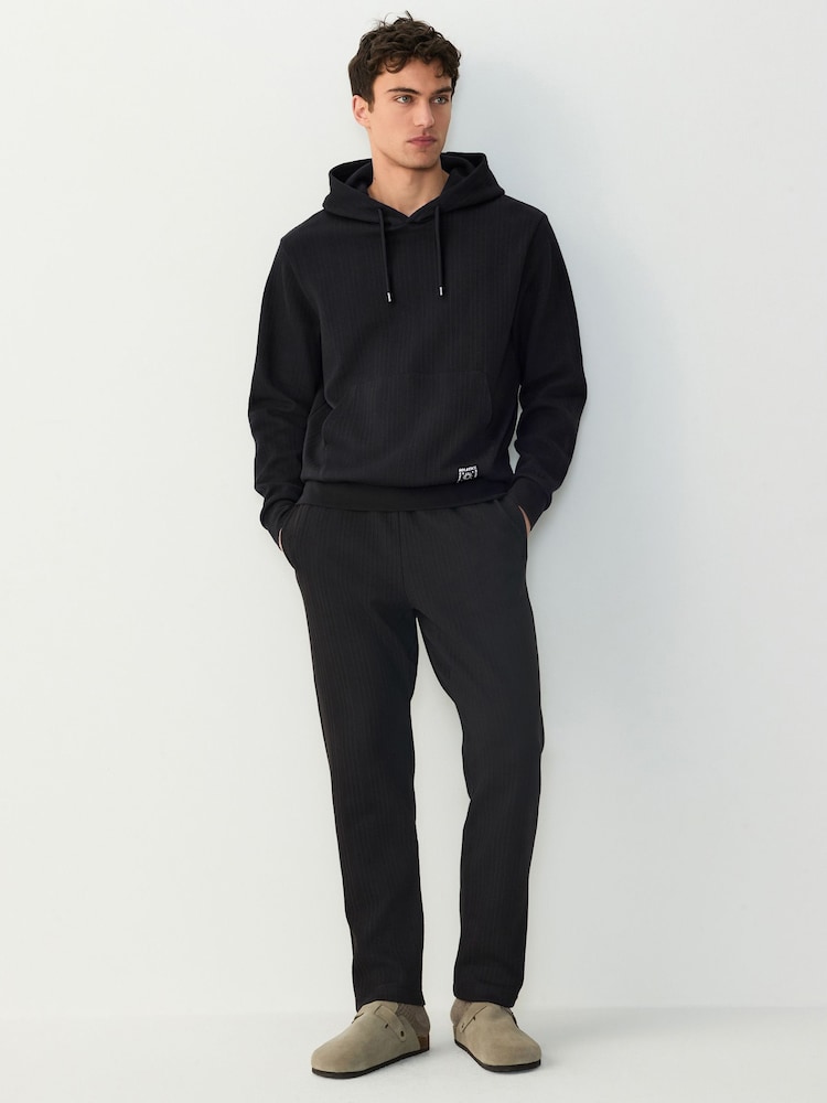 Black Textured Hoodie - Image 2 of 6