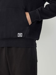 Black Textured Hoodie - Image 5 of 6