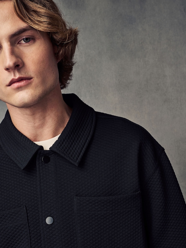 Black Premium Textured Shirts - Image 2 of 11