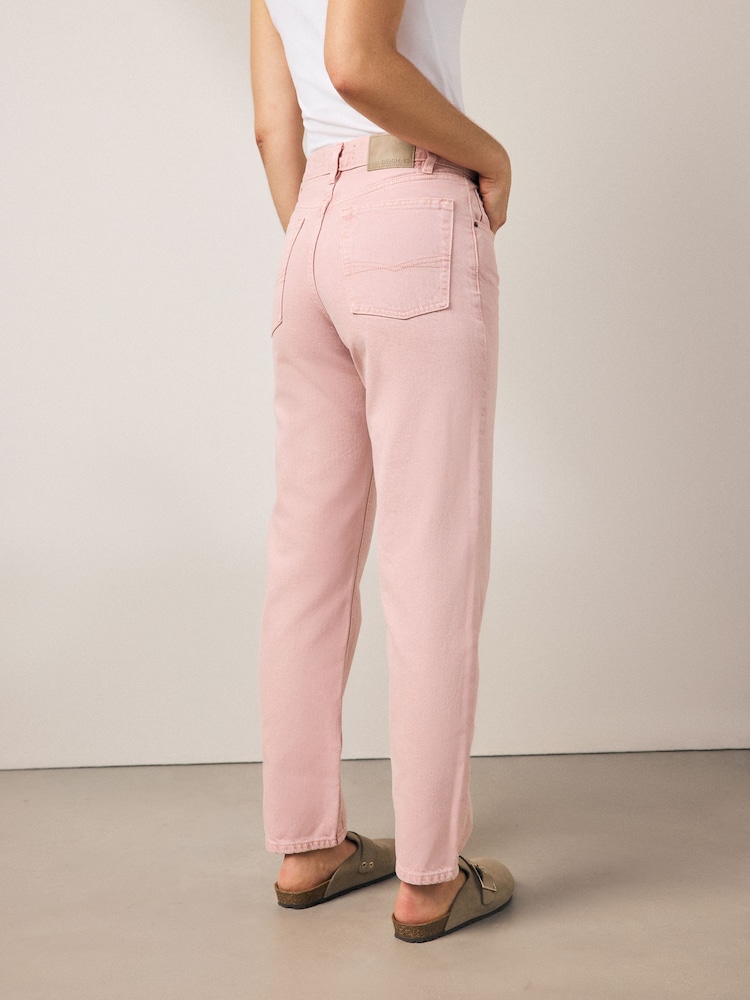Pink 100% Cotton Column Mom Jeans - Image 2 of 8