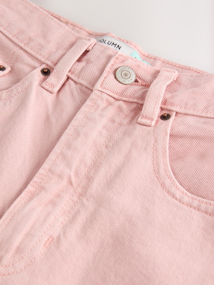 Pink 100% Cotton Column Mom Jeans - Image 8 of 8