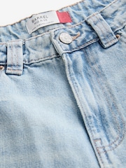Bleach Denim Hourglass Darted Knee Barrel 100% Cotton Jeans - Image 7 of 8