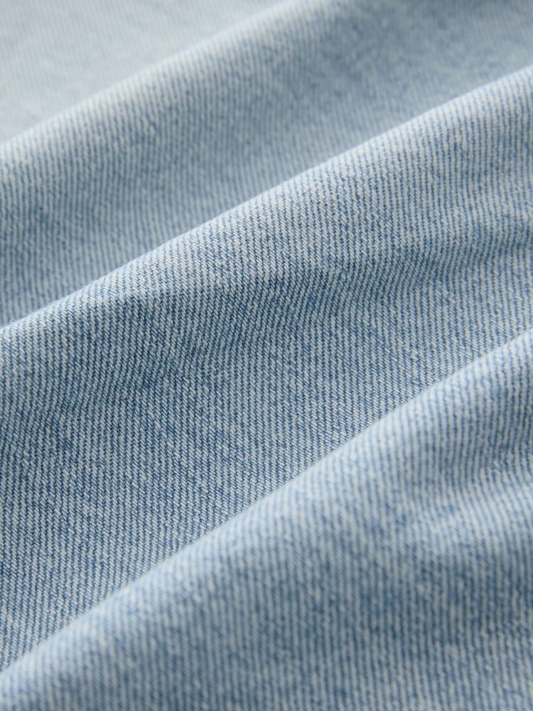 Bleach Denim Hourglass Darted Knee Barrel 100% Cotton Jeans - Image 8 of 8