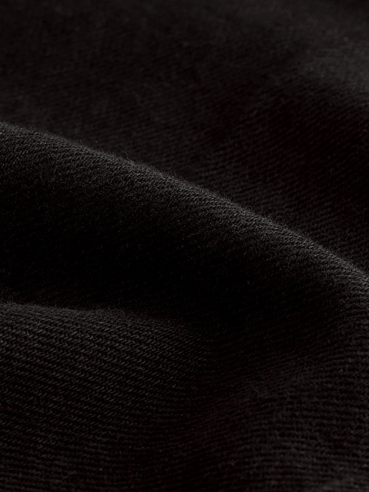 Black Patch Pocket Wide Leg Jeans - Image 6 of 6