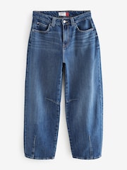 Donkerblauw - Hourglass Darted Knee Barrel 100% Cotton Jeans - Image 6 of 8