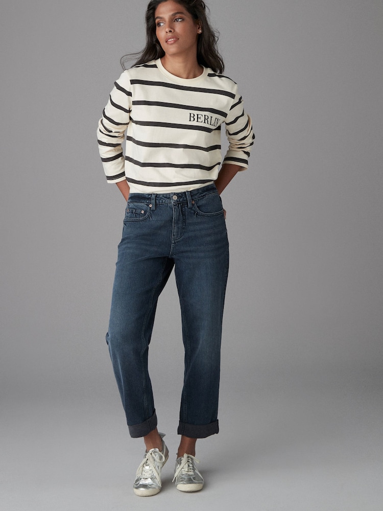 Inky Blue Boyfriend Jeans - Image 2 of 8