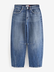 Dark Blue Darted Knee Barrel 100% Cotton Jeans - Image 6 of 8