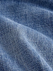 Dark Blue Darted Knee Barrel 100% Cotton Jeans - Image 8 of 8