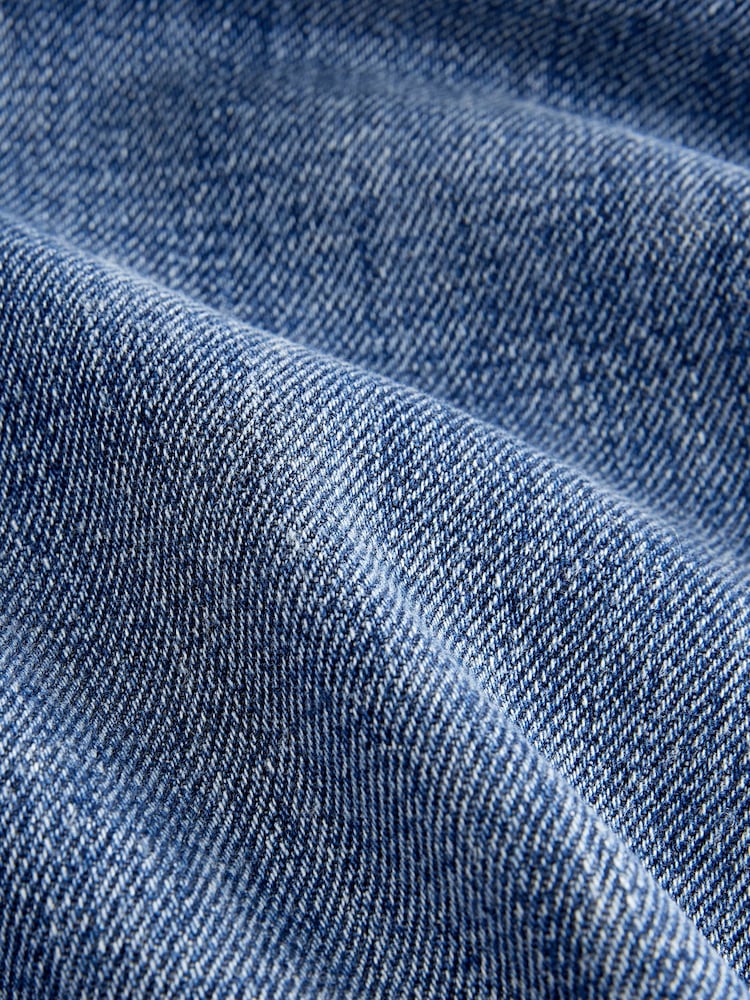 Dark Blue Darted Knee Barrel 100% Cotton Jeans - Image 8 of 8