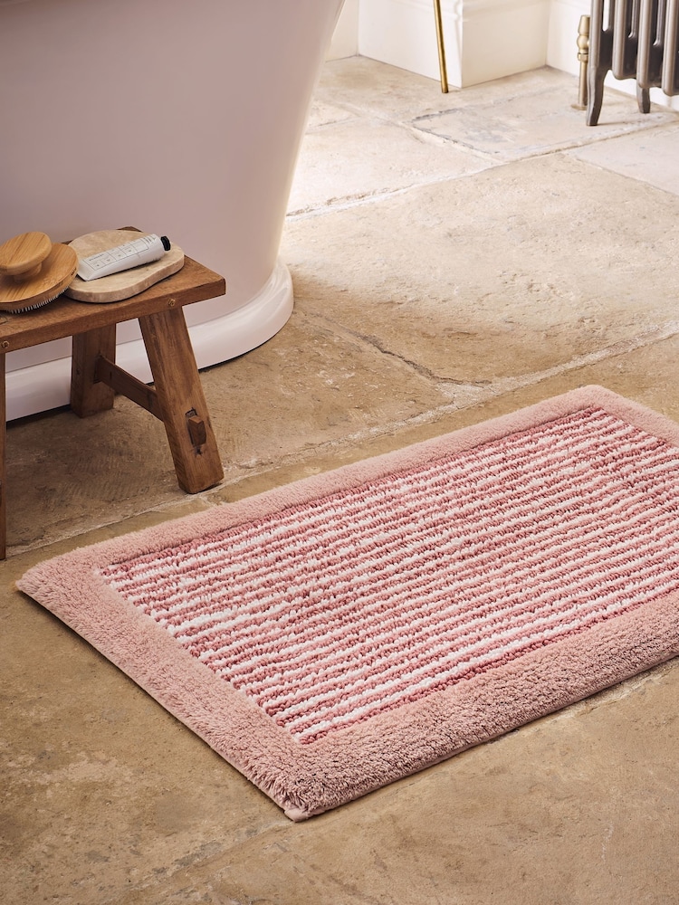 Christy Rose Portobello Stripe 100% Cotton Bath Mat - Image 1 of 4 Christy Rose Portobello Stripe 100% Cotton Bath Mat - Image 1 of 4