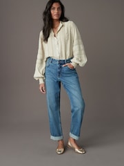 Mid Blue Boyfriend Jeans - Image 1 of 7