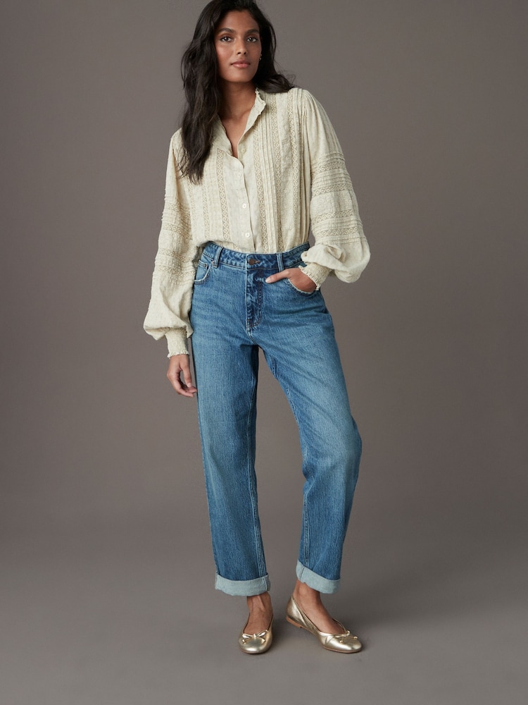 Mid Blue Boyfriend Jeans - Image 1 of 7