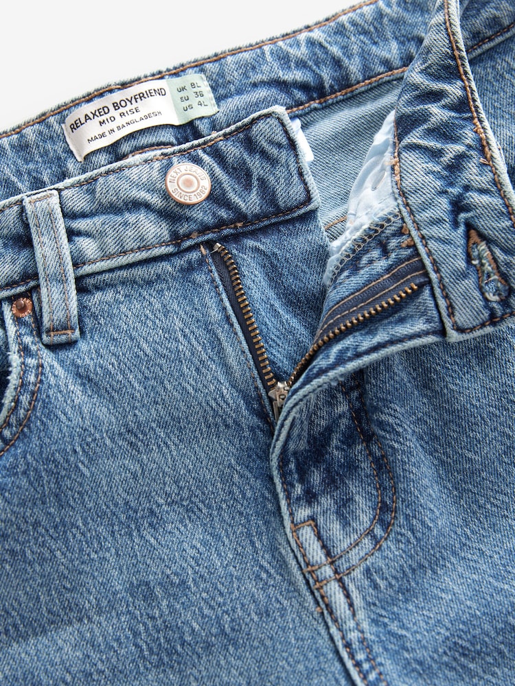 Mid Blue Boyfriend Jeans - Image 6 of 7